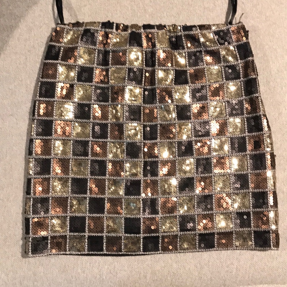 Gold Sequined Skirt Romeo + Juliet Couture